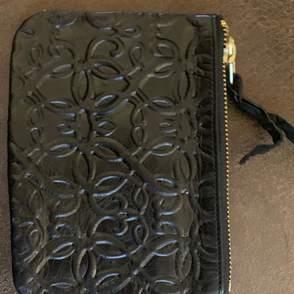 Alex Ani Black Embossed Leather zipper Clutch/Pouch NWT - Picture 4 of 8